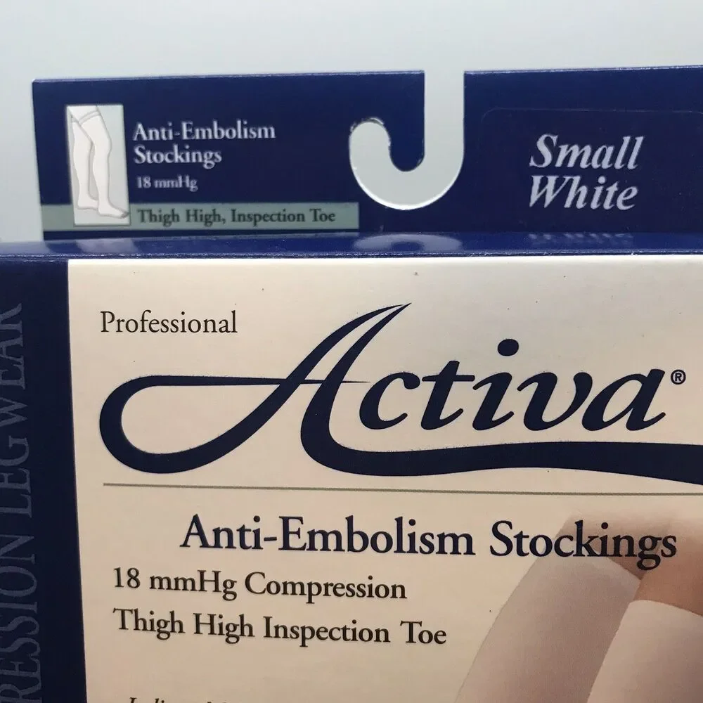 Activa Anti Embolism 18 mmHg Compression Sm. Thigh High Inspection Toe Stockings
